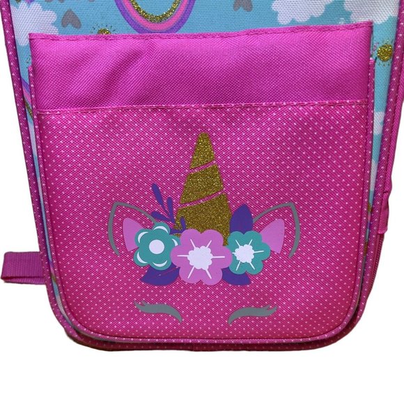 My Life As Backpack 18” Doll Carrier Pink Unicorn Padded Girls Overnight Bag - Picture 2 of 9